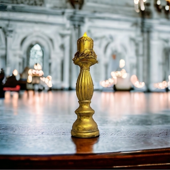 VNTG Look Single Stag Candle Holder Candelabra Stand Candlestick Table Top Decor - Picture 1 of 9